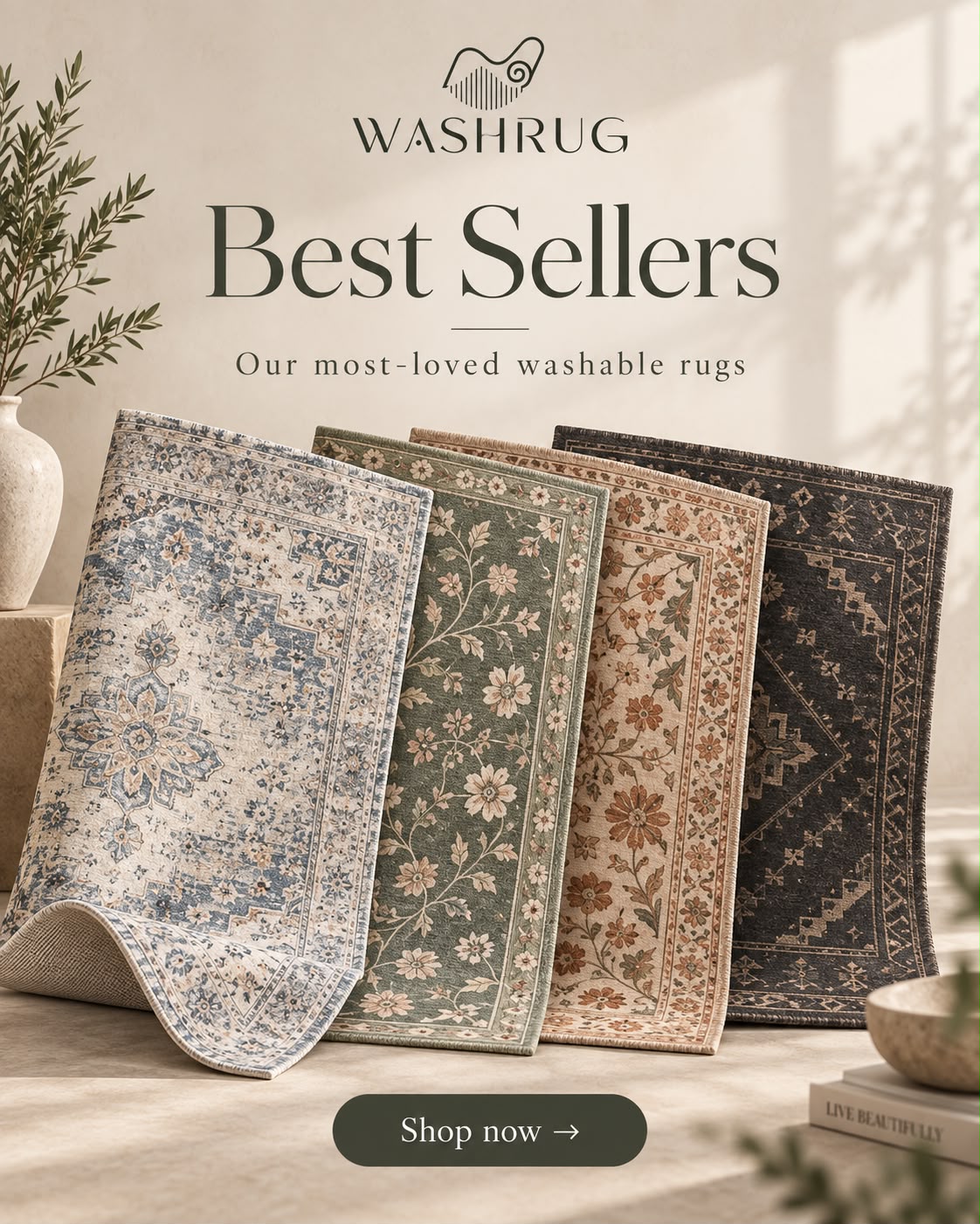 Best Sellers – Lisa Rug in Taupe & Multi