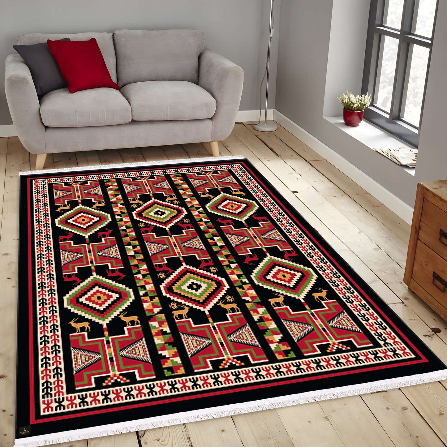 Tribal Spirit Digital Carpet in room