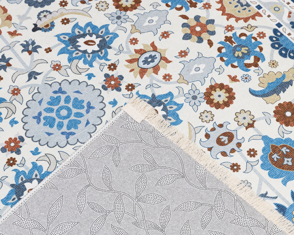Victoria Blue Digital Carpet styled