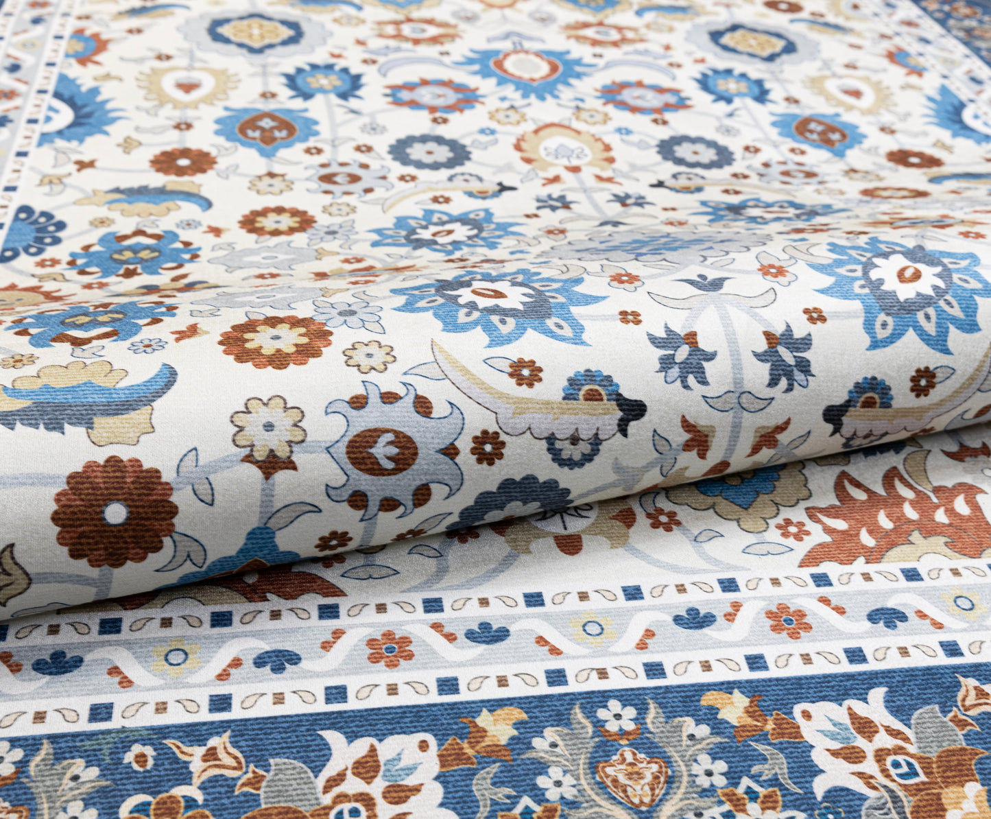 Victoria Blue Digital Carpet close up