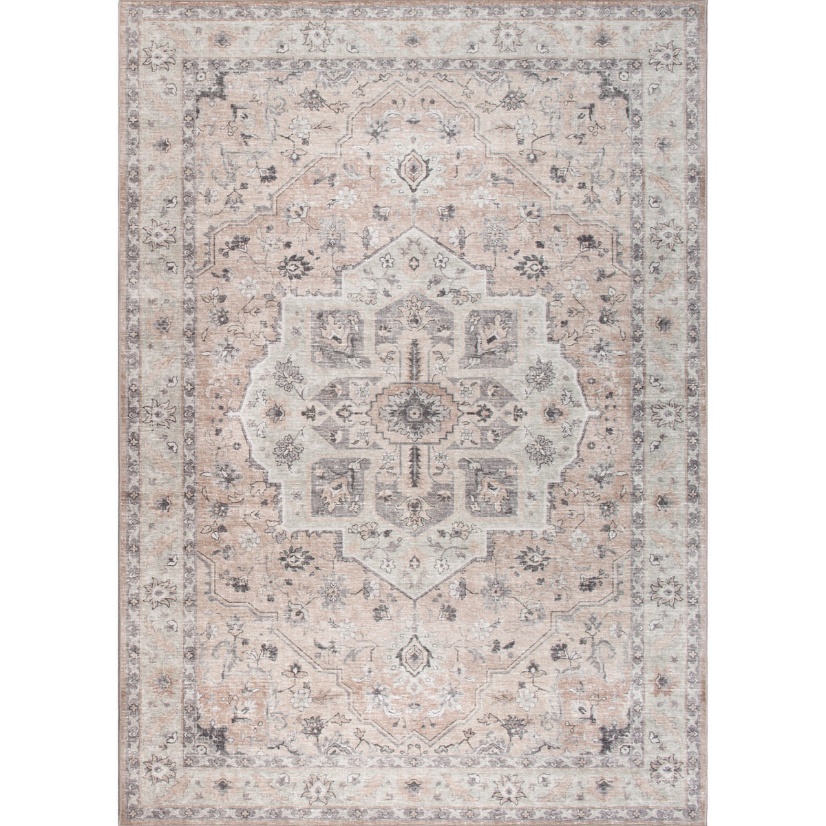 Amara Rug – Blush & Grey
