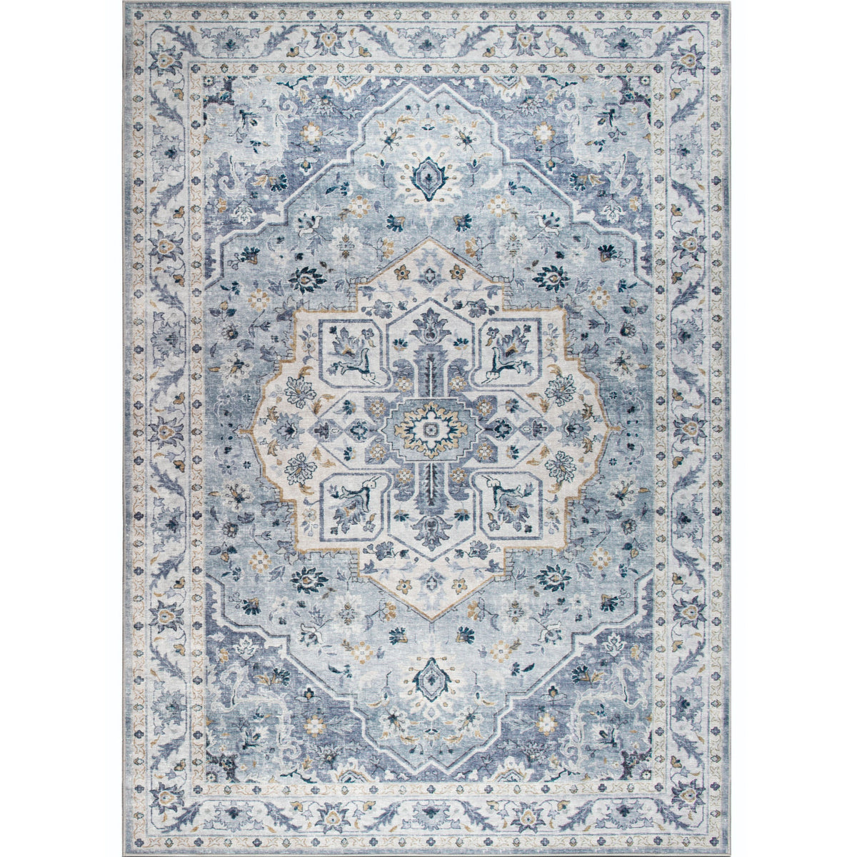 Amara Rug – Light Blue & Ivory