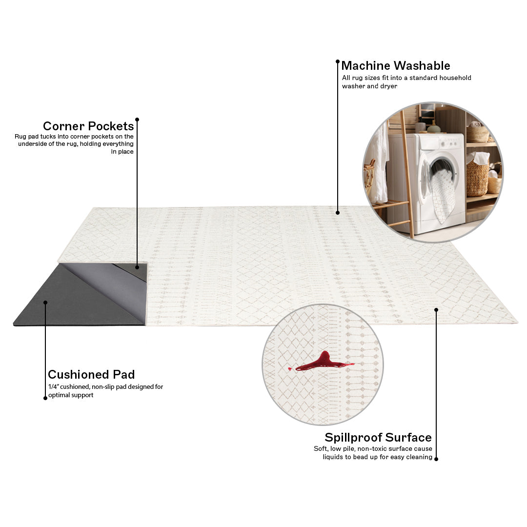 Canyon Rug – Oatmeal & Grey detail