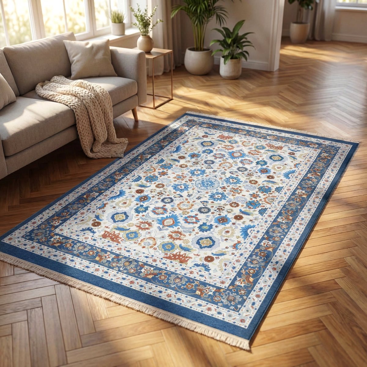 Victoria Blue Digital Carpet
