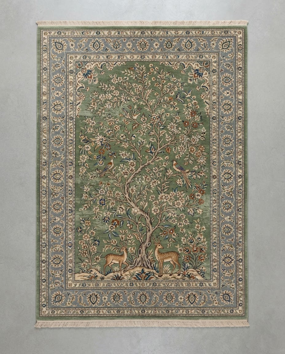 Bradshaw Rug in Sage & Blue, full view