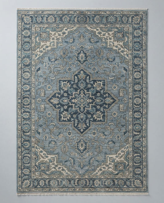 Kamran Rug in Blue Quartz, full view