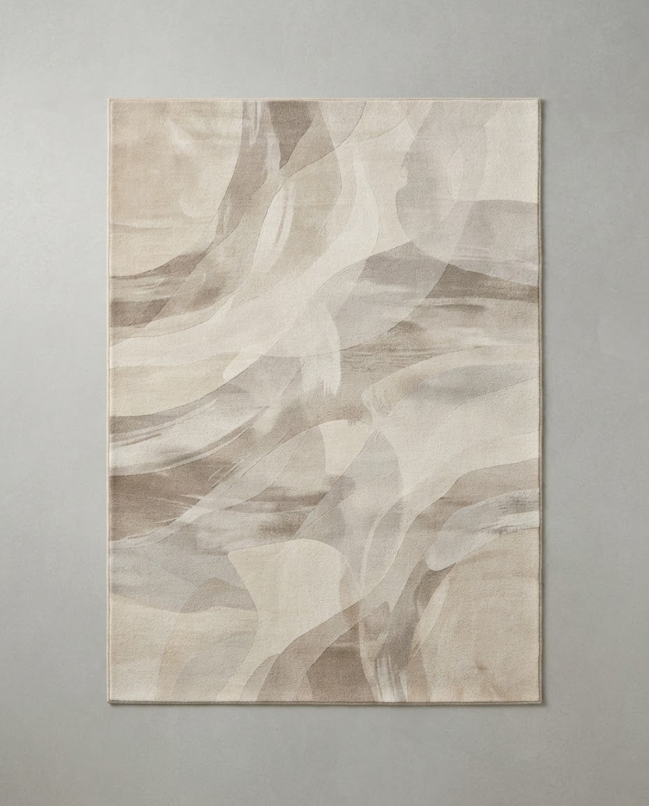 Leia Rug in Neutral, full view
