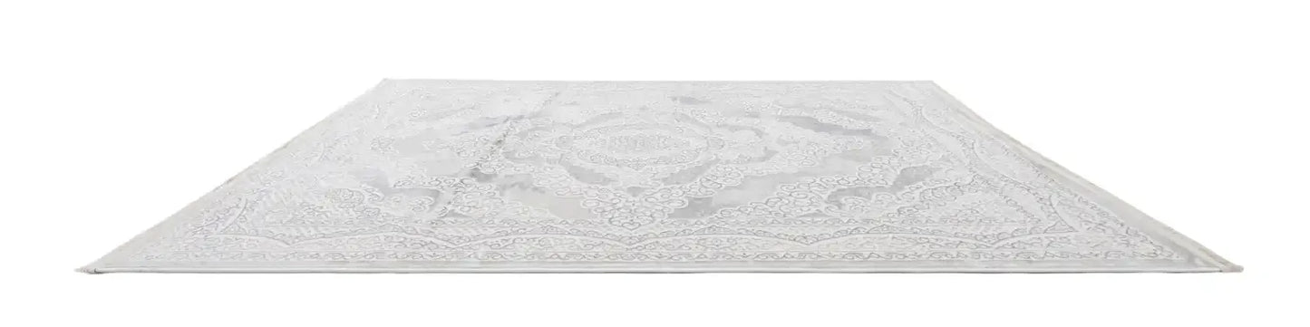 Tomasio Classic Rug Ivory and Grey angled
