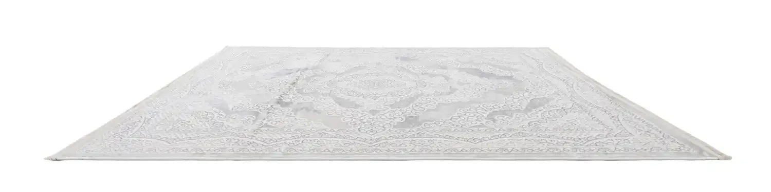 Tomasio Classic Rug Ivory and Grey angled