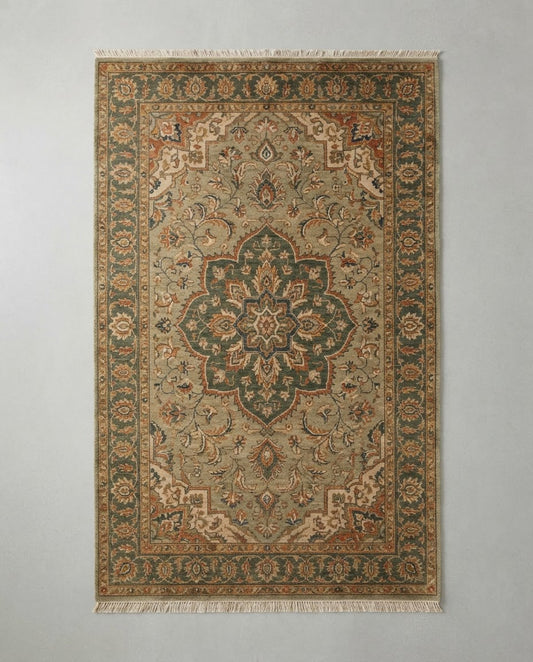 Sarrah Rug in Sage, full view